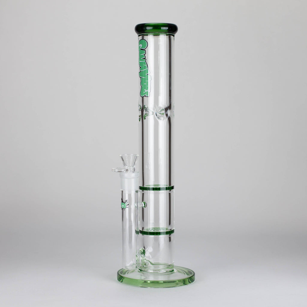 Ganjavibes | Honeycomb 18 Inches Two Disk Percolator Glass Bong By Irie Vibes Series