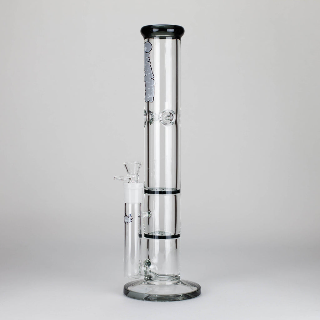Ganjavibes | Honeycomb 18 Inches Two Disk Percolator Glass Bong By Irie Vibes Series