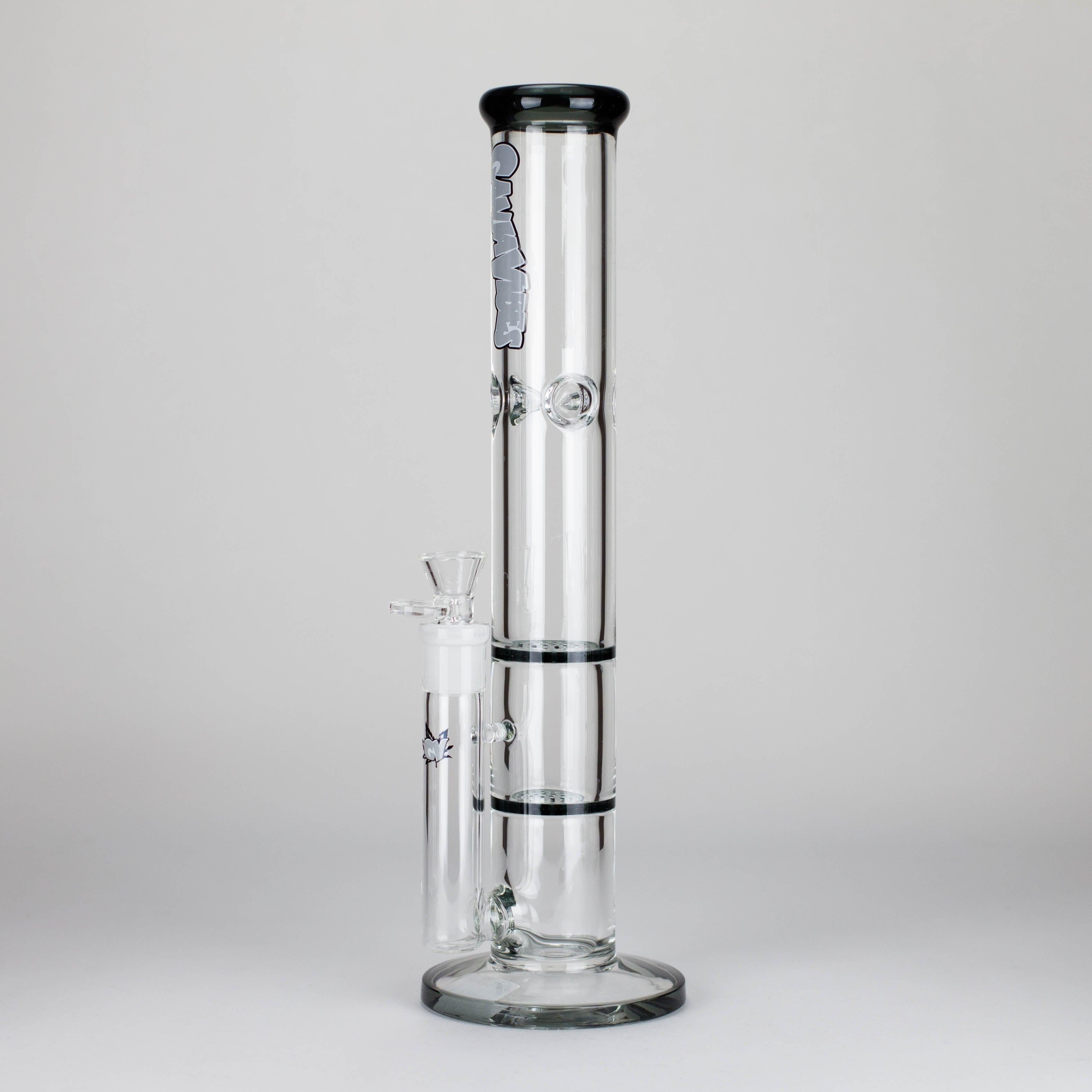 Ganjavibes | Honeycomb 18 Inches Two Disk Percolator Glass Bong By Irie Vibes Series
