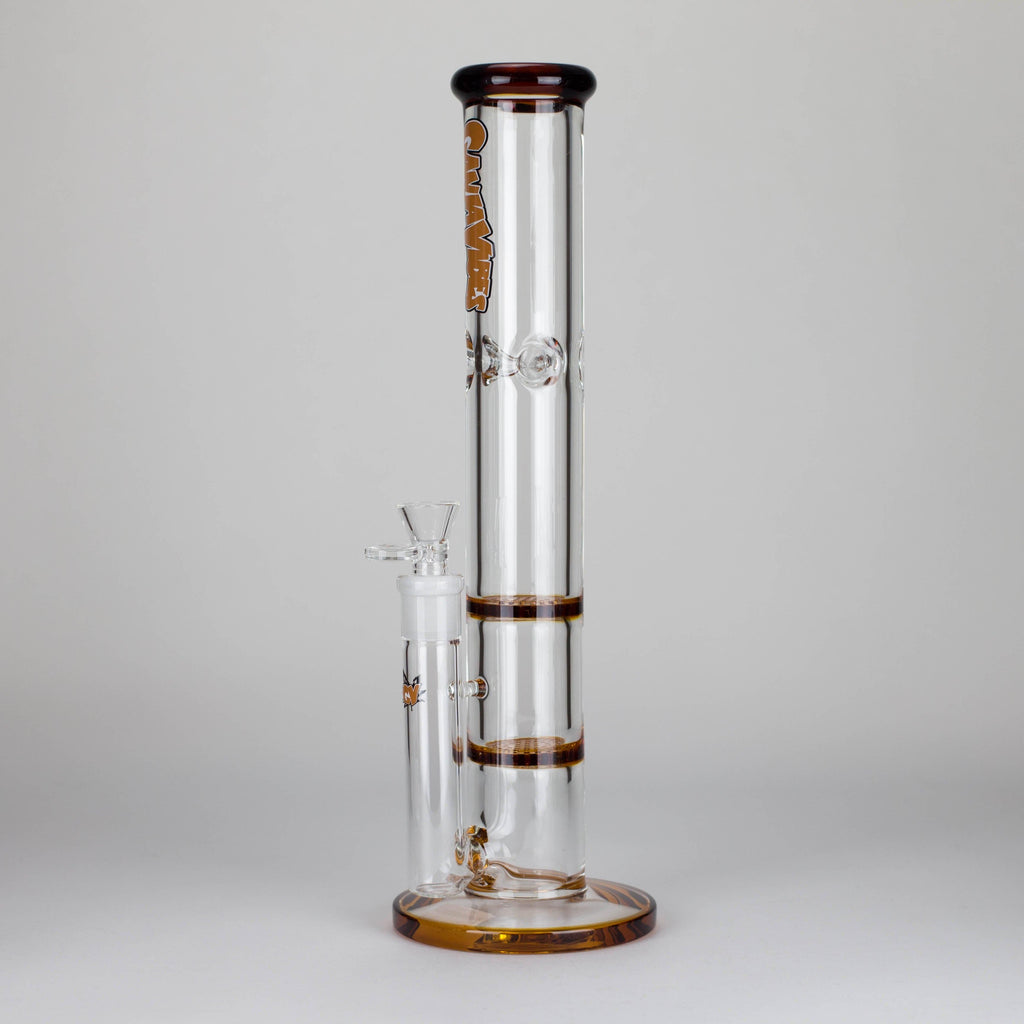 Ganjavibes | Honeycomb 18 Inches Two Disk Percolator Glass Bong By Irie Vibes Series