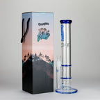 Ganjavibes | Honeycomb 18 Inches Two Disk Percolator Glass Bong By Irie Vibes Series