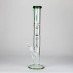 Ganjavibes | 17" Double Tree Percolator Glass Bong By Irie Vibes
