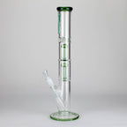 Ganjavibes | 17" Double Tree Percolator Glass Bong By Irie Vibes