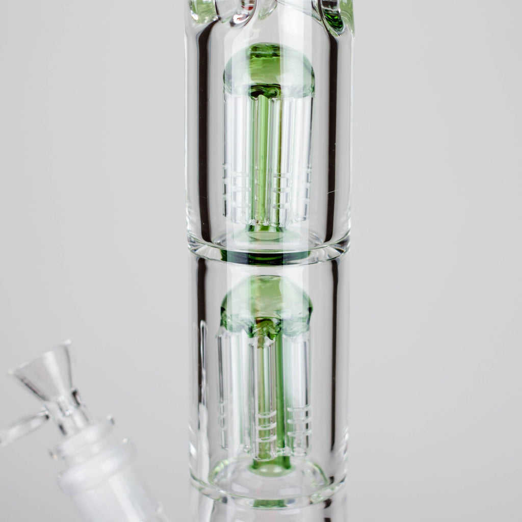 Ganjavibes | 17" Double Tree Percolator Glass Bong By Irie Vibes