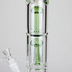 Ganjavibes | 17" Double Tree Percolator Glass Bong By Irie Vibes