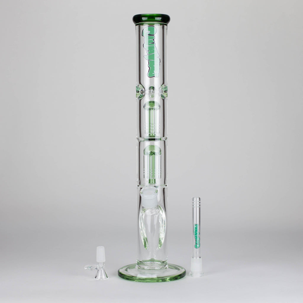 Ganjavibes | 17" Double Tree Percolator Glass Bong By Irie Vibes