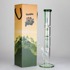 Ganjavibes | 17" Double Tree Percolator Glass Bong By Irie Vibes