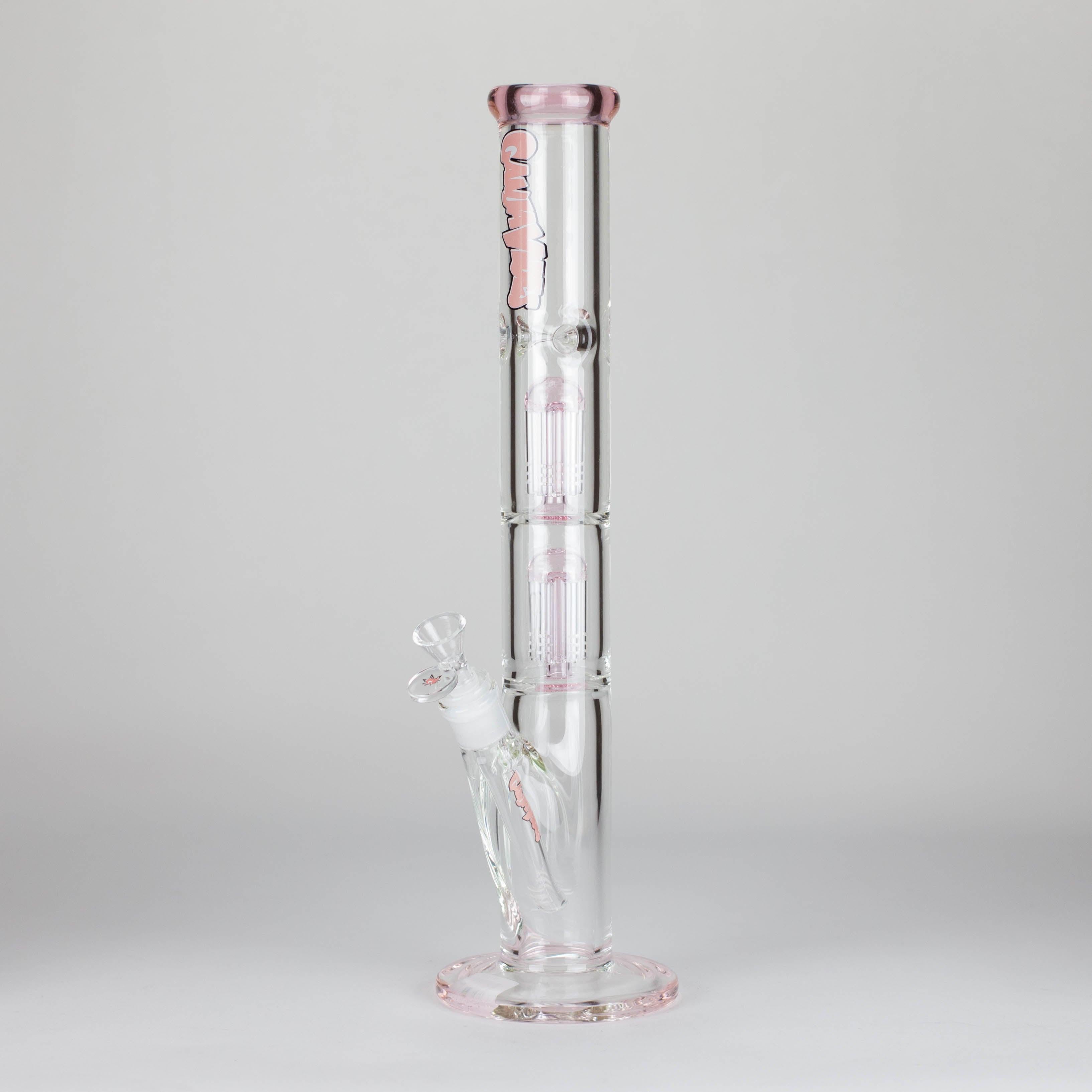 Ganjavibes | 17" Double Tree Percolator Glass Bong By Irie Vibes
