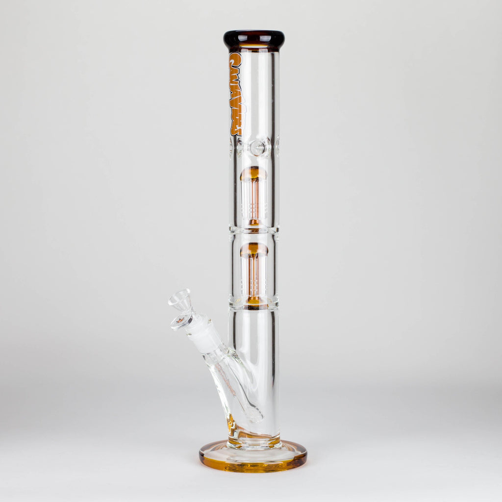 Ganjavibes | 17" Double Tree Percolator Glass Bong By Irie Vibes