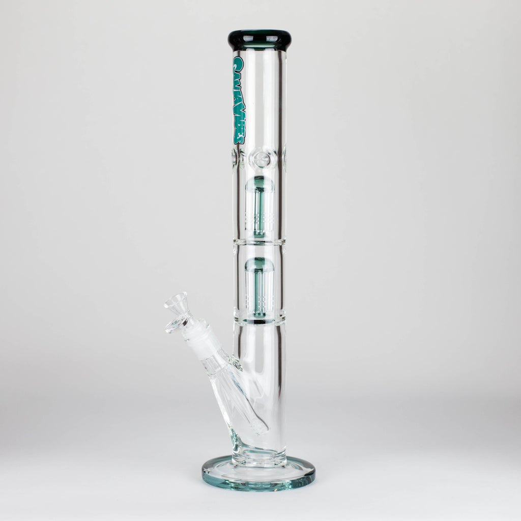 Ganjavibes | 17" Double Tree Percolator Glass Bong By Irie Vibes