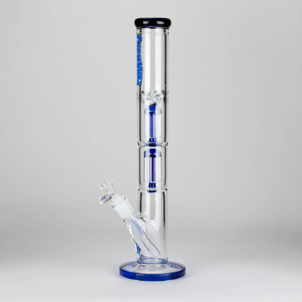 Ganjavibes | 17" Double Tree Percolator Glass Bong By Irie Vibes