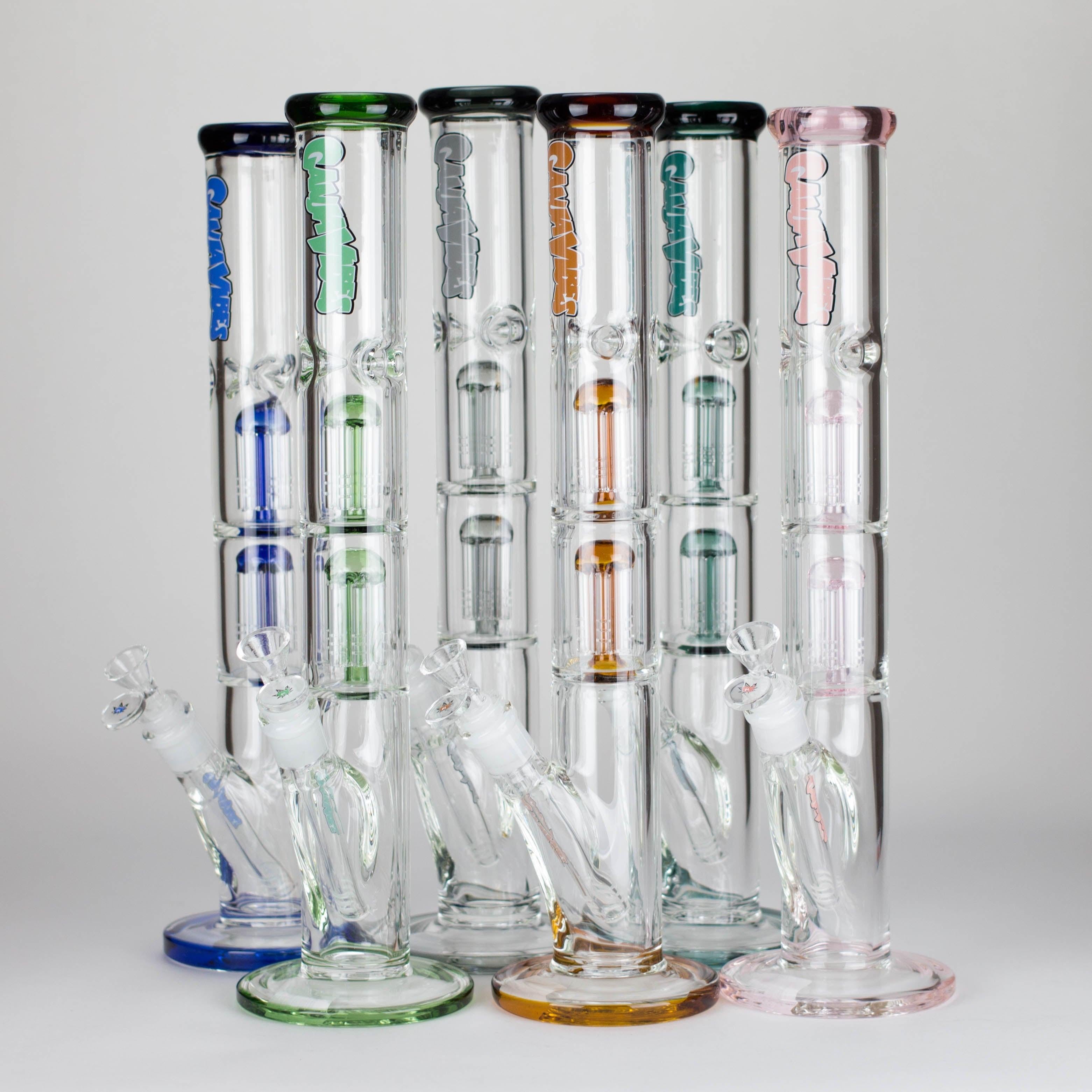 Ganjavibes | 17" Double Tree Percolator Glass Bong By Irie Vibes Main image
