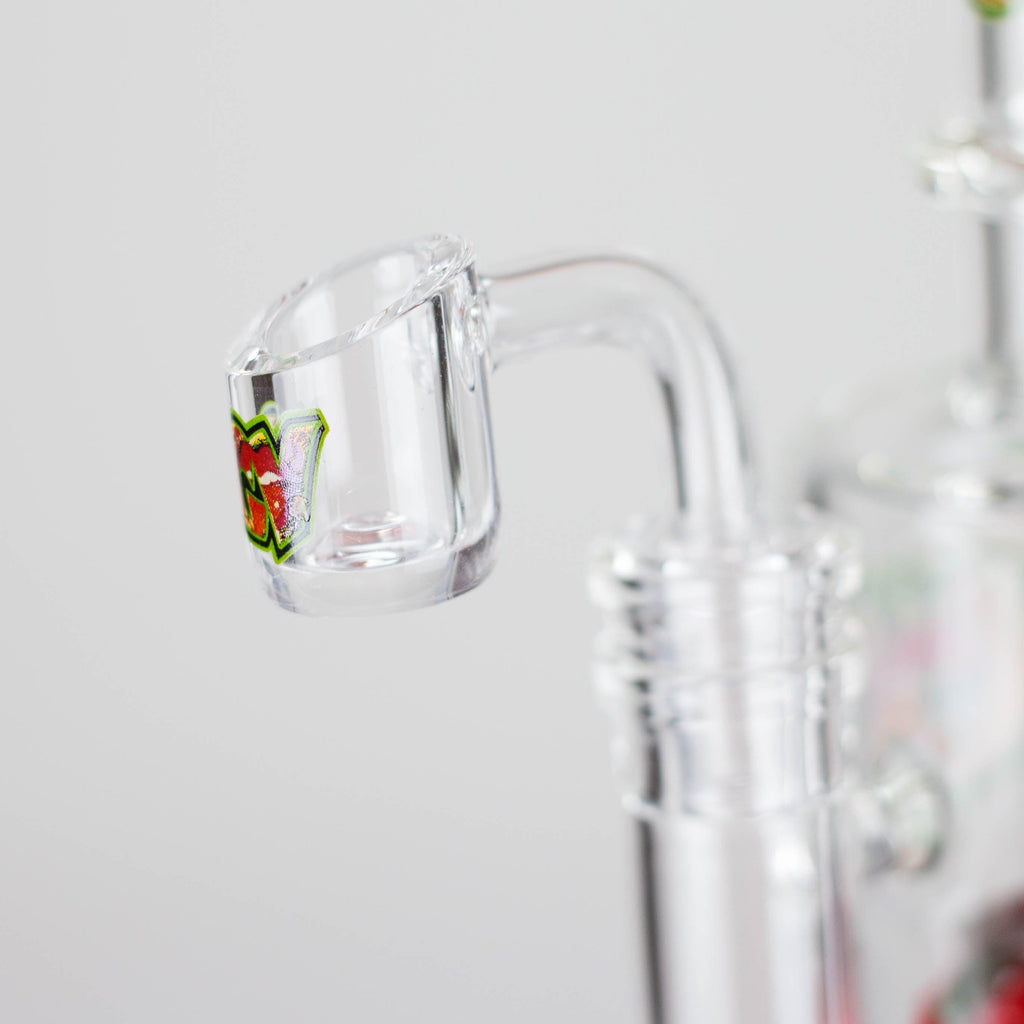 Ganjavibes | 8.5 inches Strawberry perc Waterpipe & Dabrig with Quartz Banger