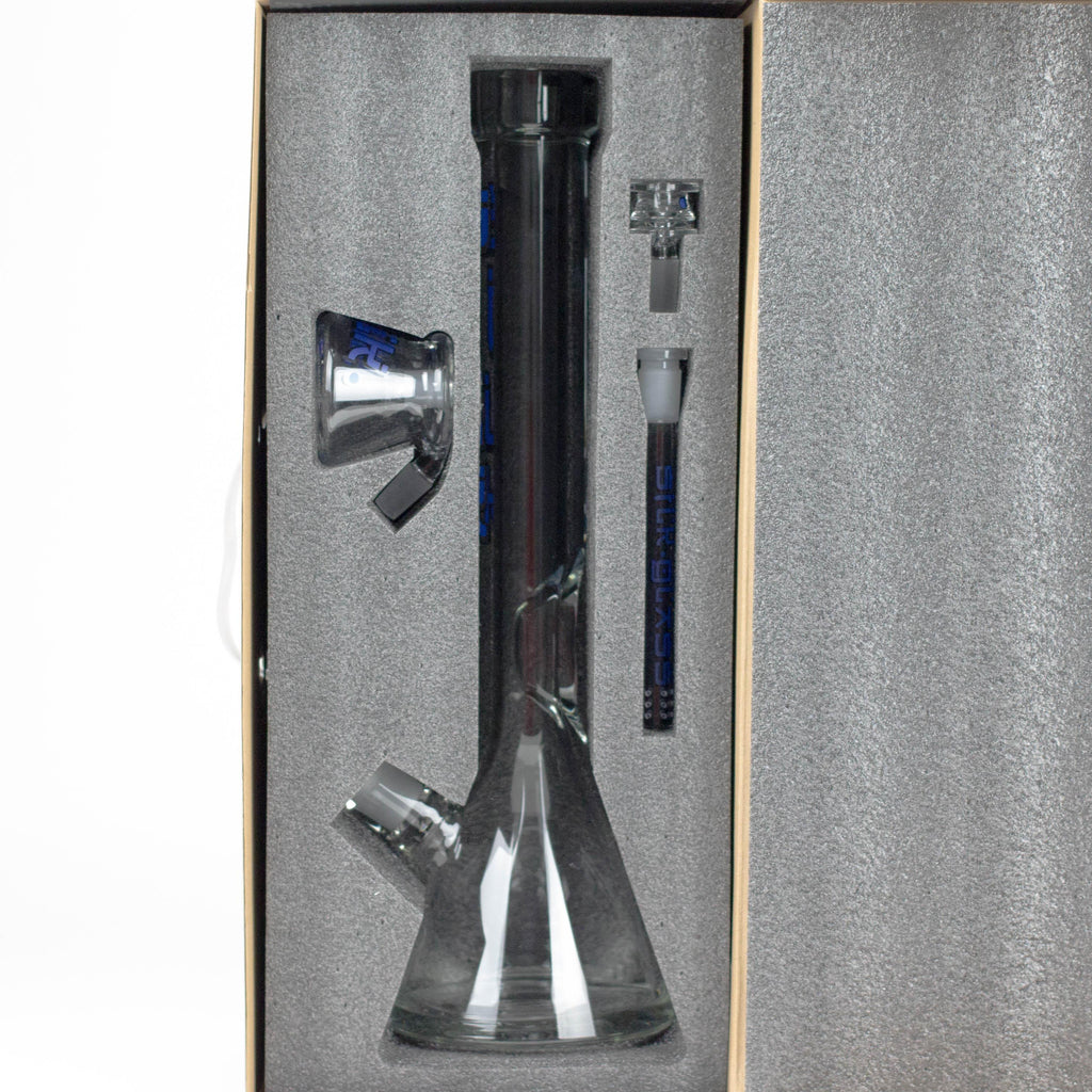 Silk Glass | 17" 10mm Thick Beaker Glass Bong with Accessories – Premium Gift Set