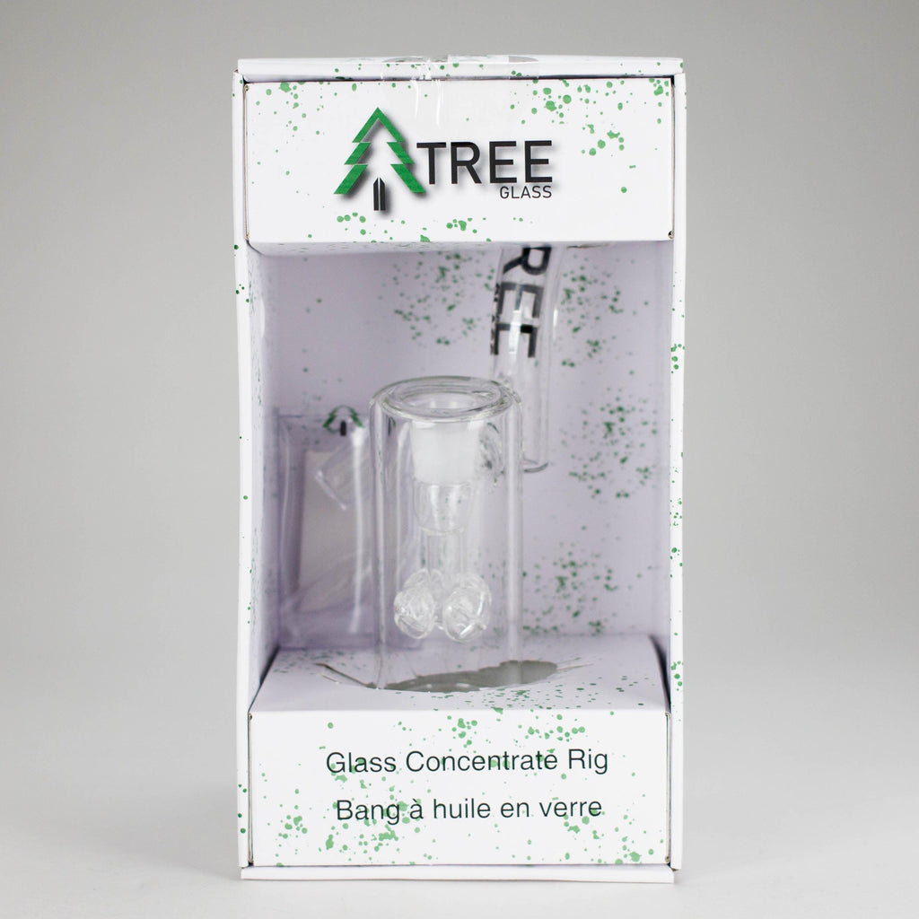 Tree Glass | 9" Glass Rig Cluster Perc with Banger