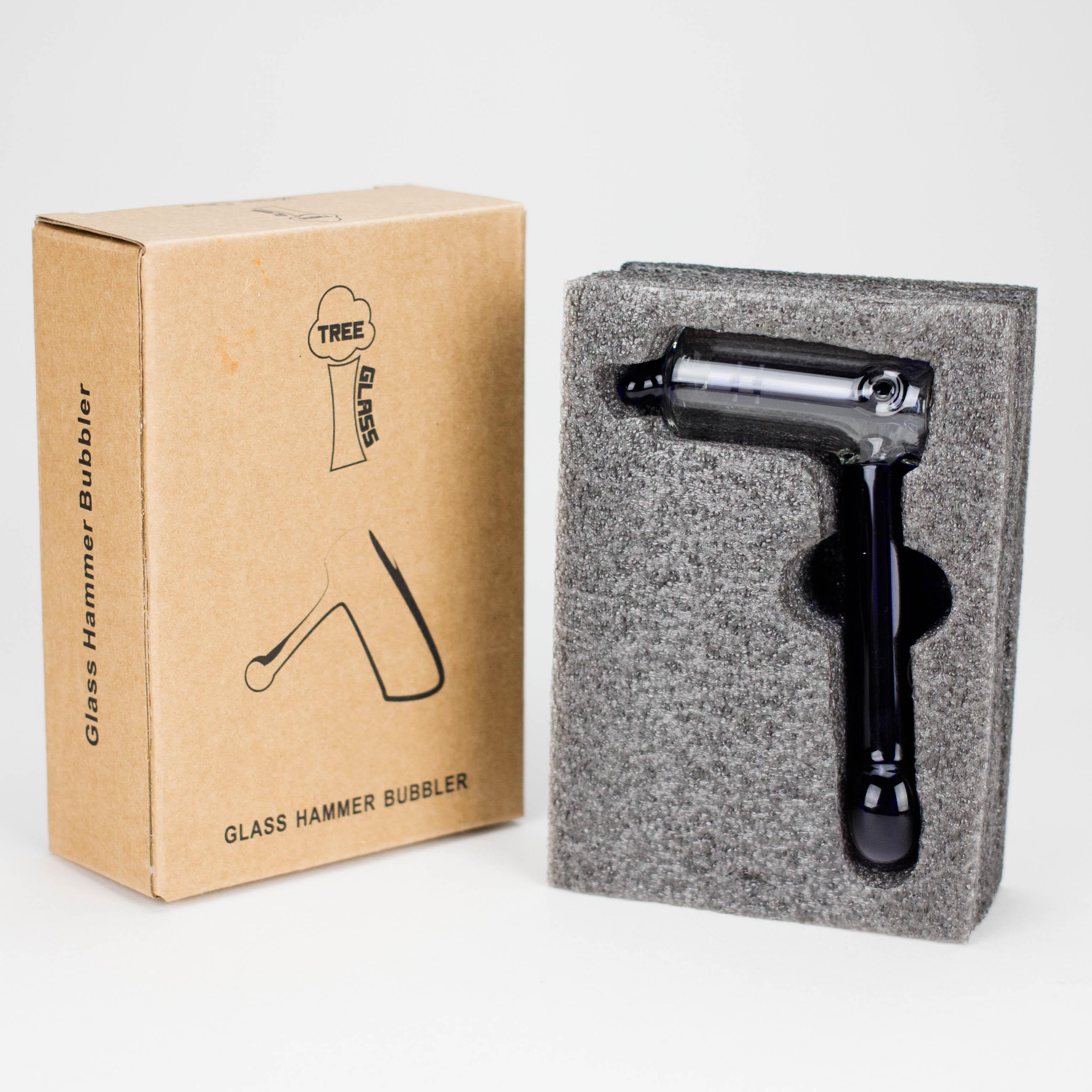 Tree Glass | 4.5" Thin Showerhead Hammer Glass Bubbler