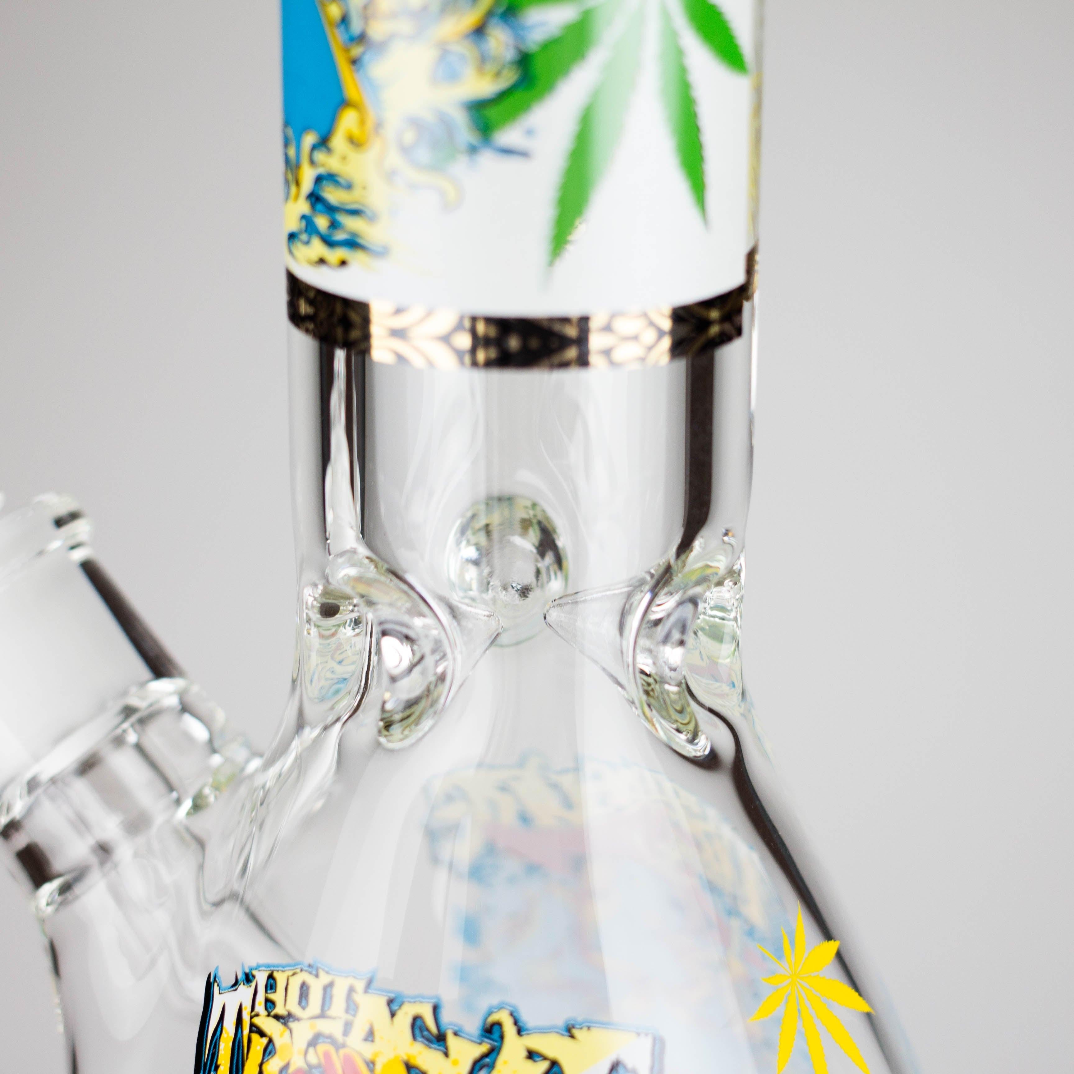14" 7 mm Glass Bong With Pirate Design