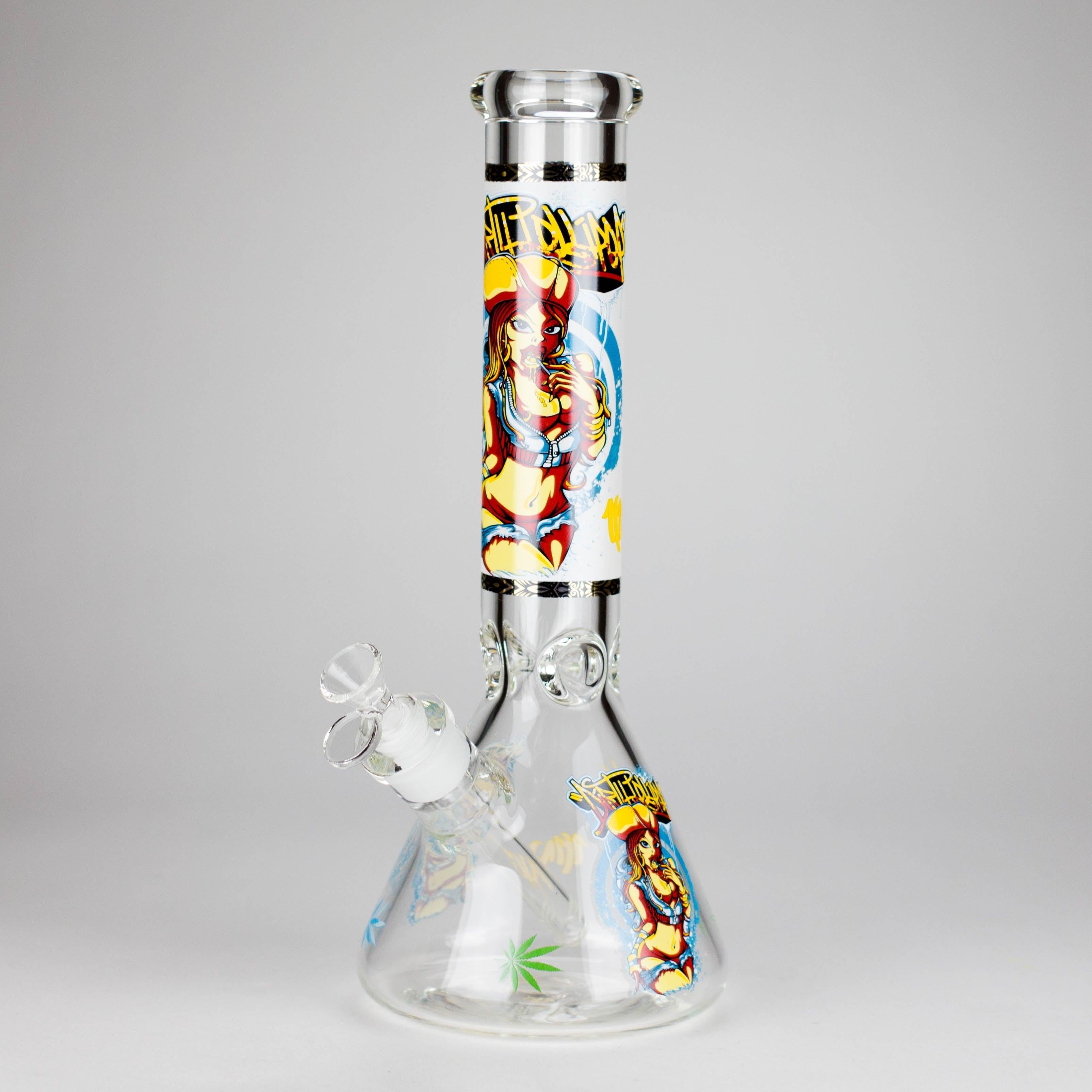 14" 7 mm Glass Bong With Pirate Design Secondary image