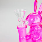 6″ Pink Bunny Soft Glass Bong [HL011]