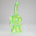 11″ Slim Green Recycler Glass Bong [C8033]