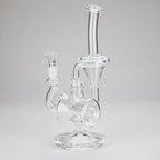 11″ Clear Recycler Glass Bong with inline diffuser [C8032]