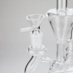 11″ Clear Recycler Glass Bong with inline diffuser [C8032]