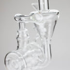 11″ Clear Recycler Glass Bong with inline diffuser [C8032]