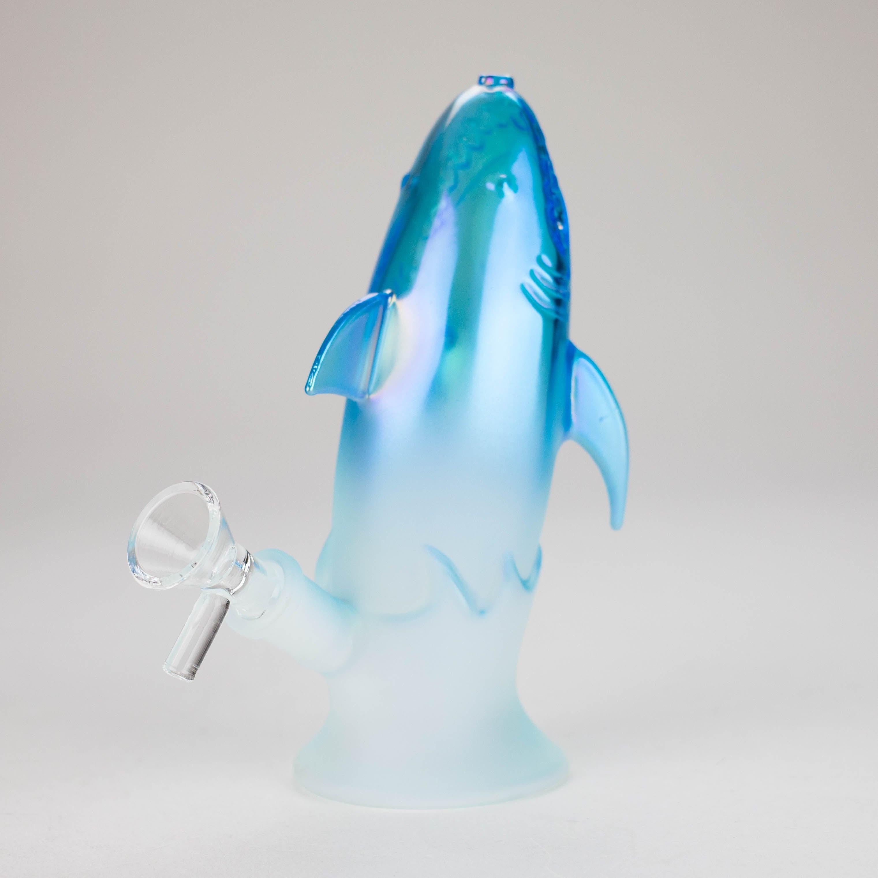 7″ Blue Dolphin Glass Bong [XD009]