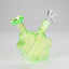 4″ Green Flower Soft Glass Bong [TX216]