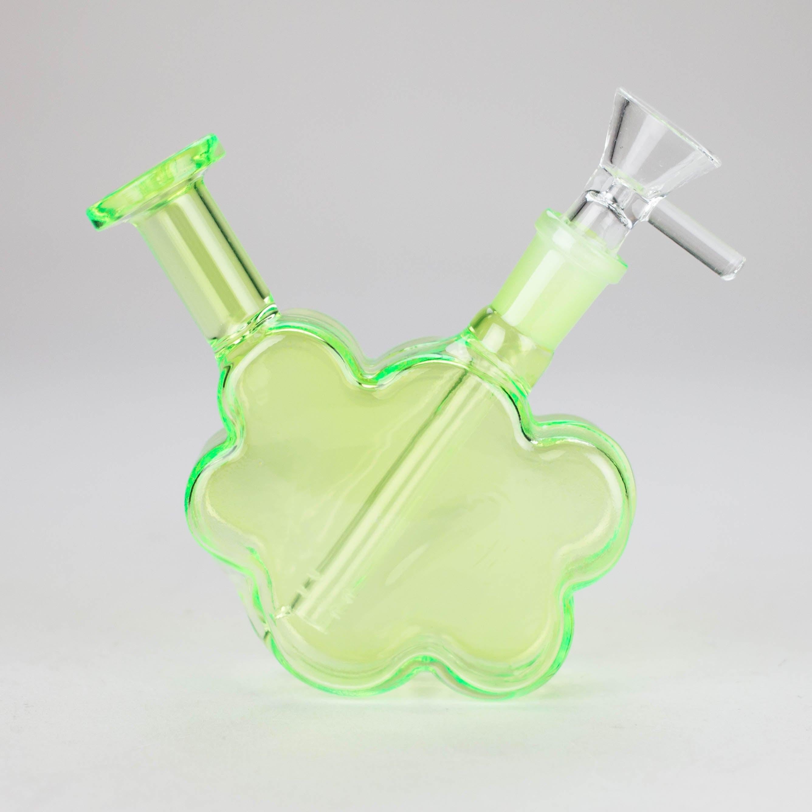 4″ Green Flower Soft Glass Bong [TX216] Secondary image