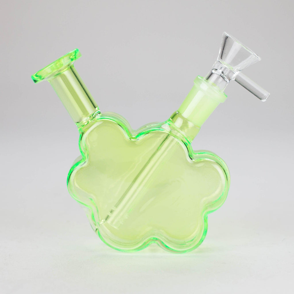 4″ Green Flower Soft Glass Bong [TX216]