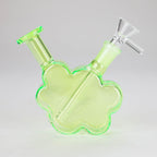 4″ Green Flower Soft Glass Bong [TX216]