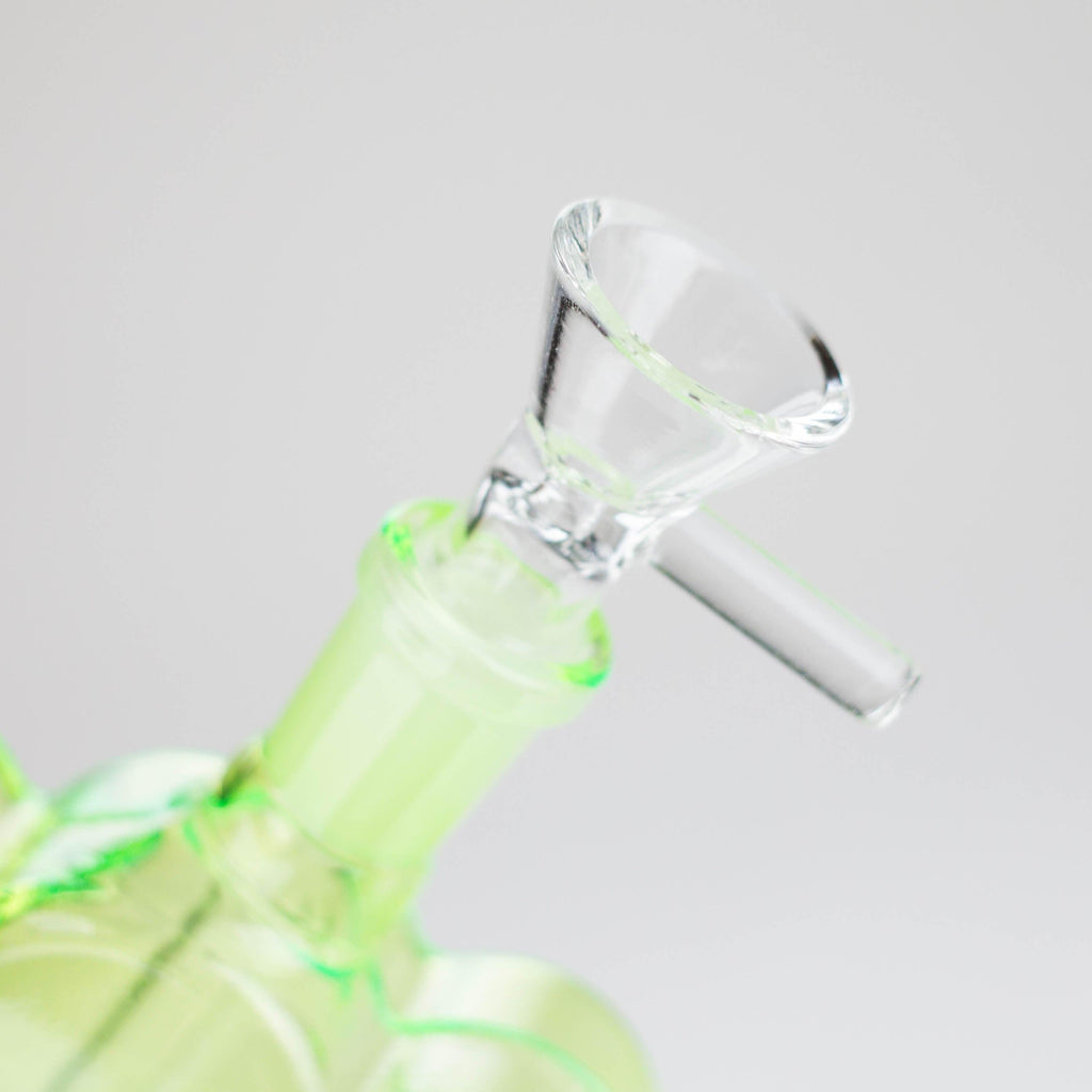 4″ Green Flower Soft Glass Bong [TX216]