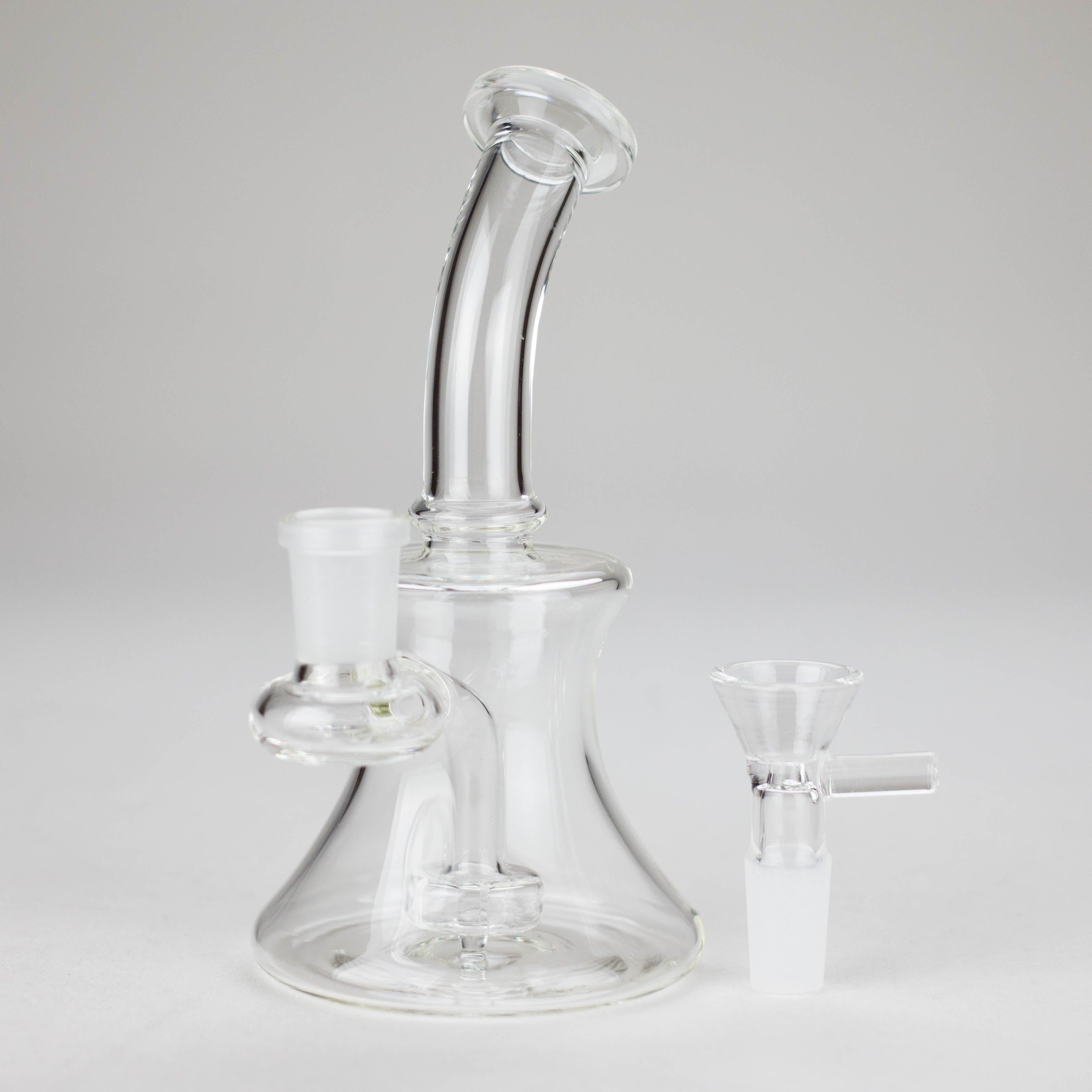 6″ Clear Glass Bong with water diffuser [DCK-017]