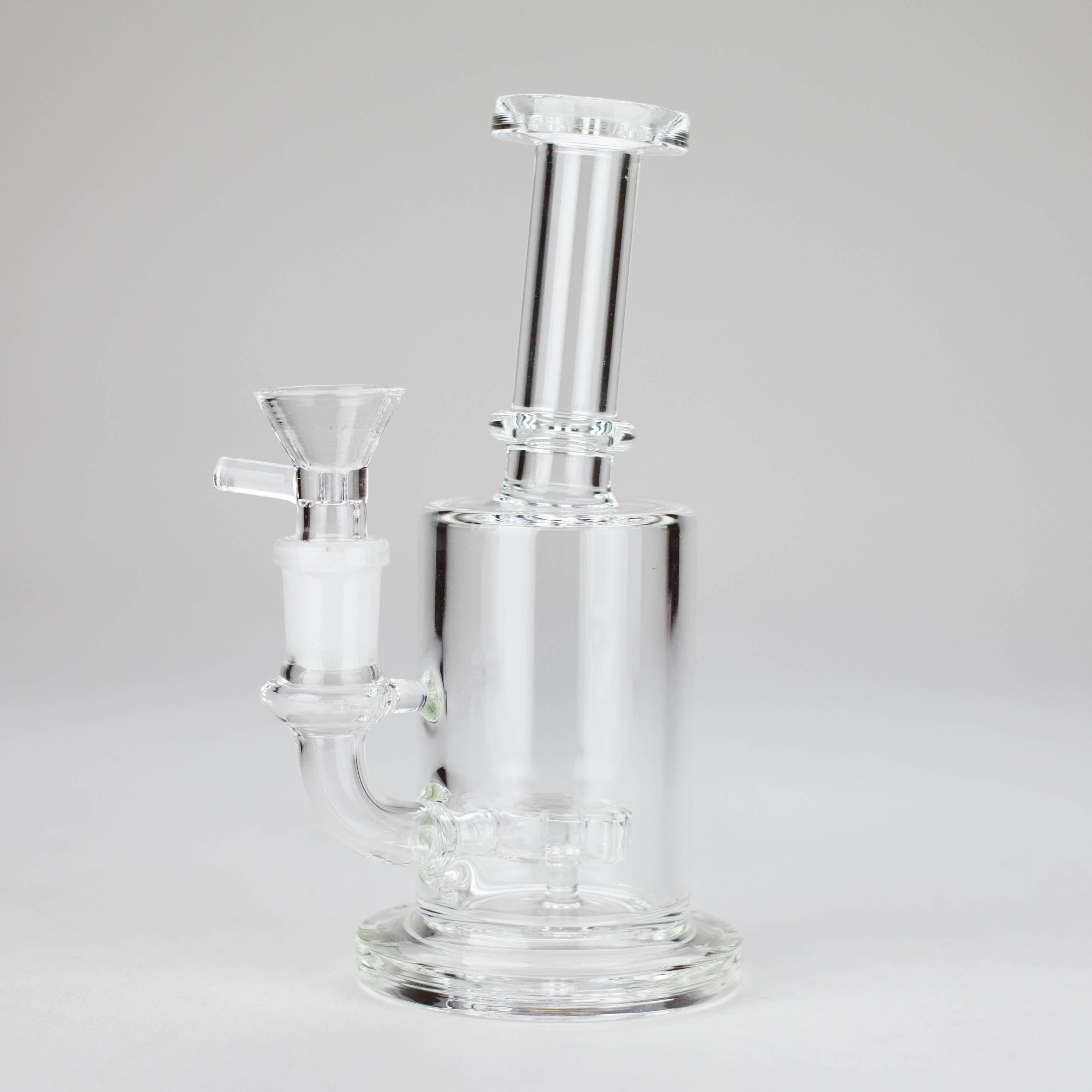7″ Clear Glass Bong with water diffuser [C1041]