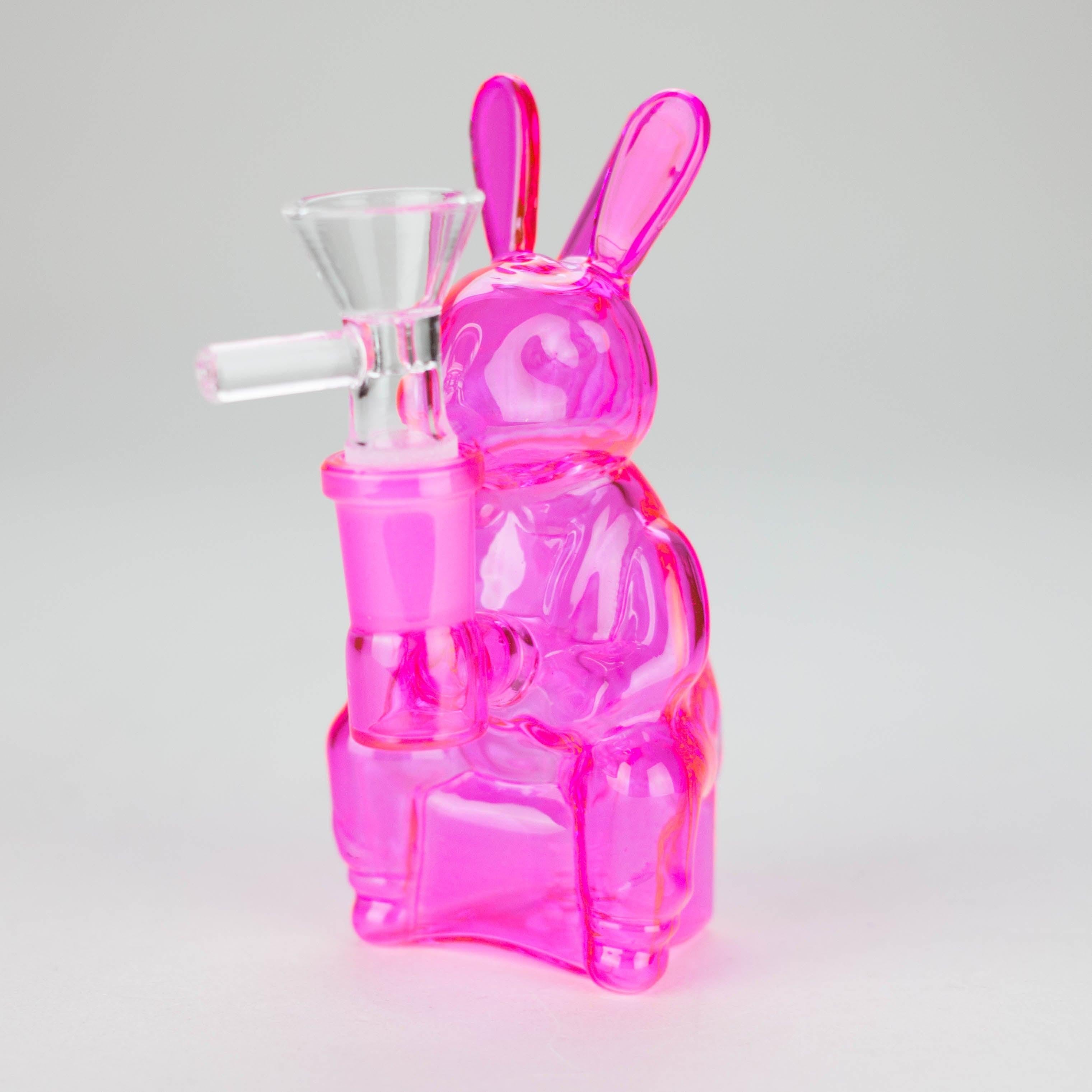 6″ Pink Bunny Soft Glass Bong [HL011]