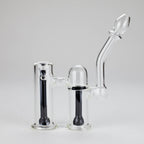 6″ Clyde Bubbler – Dual Chamber Glass Bong  [DCK-018]