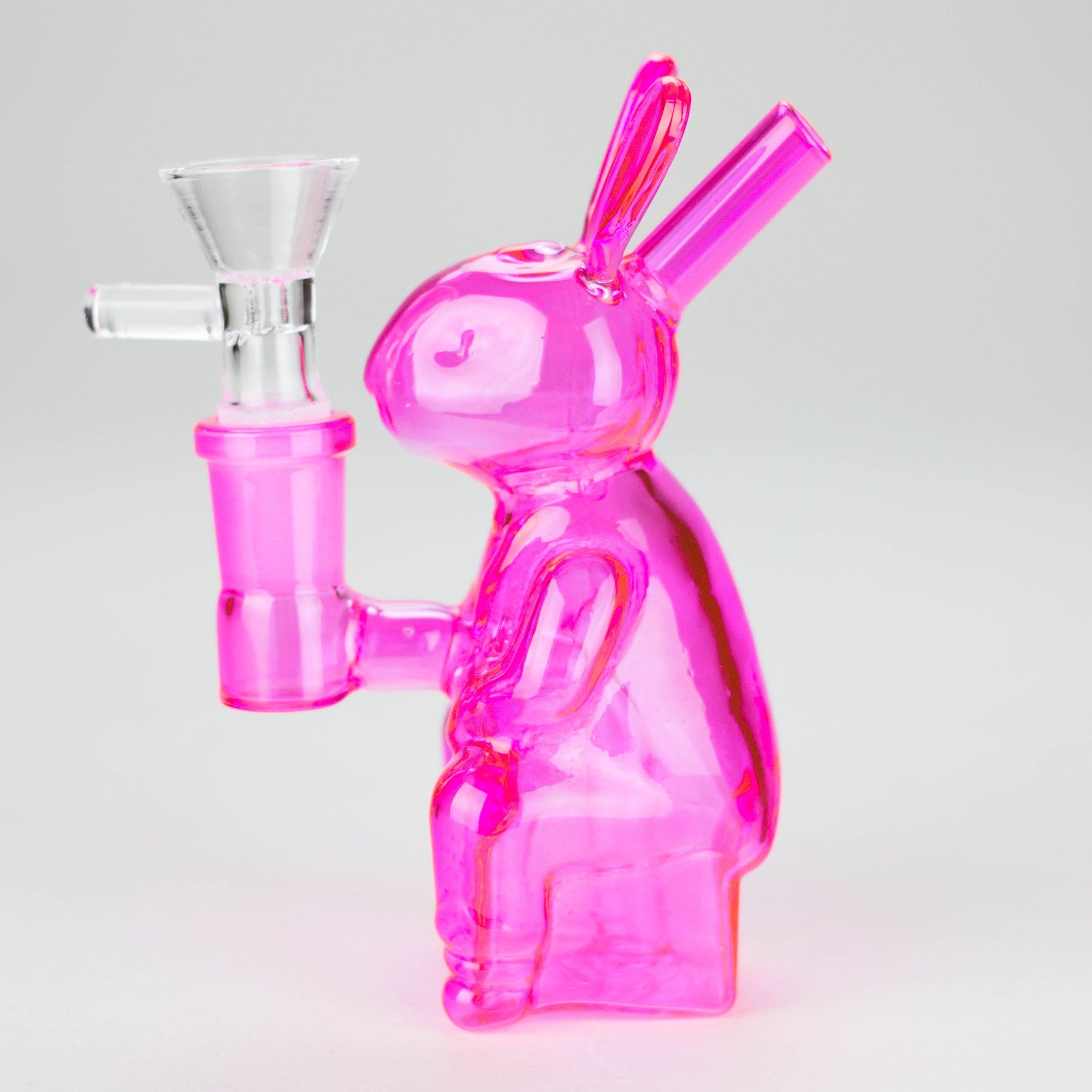 6″ Pink Bunny Soft Glass Bong [HL011] Secondary image