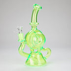 11″ Slim Green Recycler Glass Bong [C8033]
