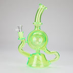 11″ Slim Green Recycler Glass Bong [C8033]