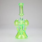 11″ Slim Green Recycler Glass Bong [C8033]