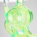 11″ Slim Green Recycler Glass Bong [C8033]