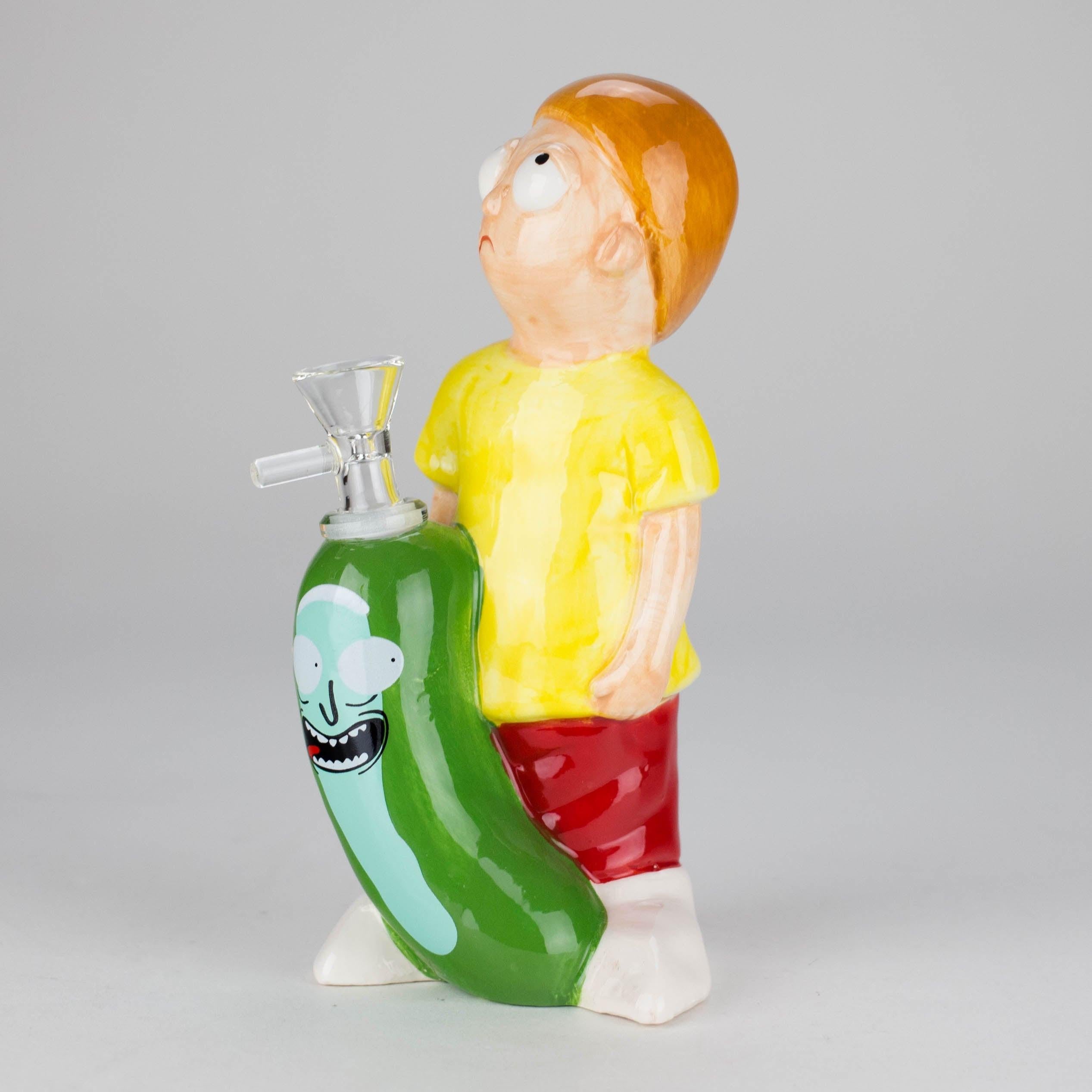 7.75″ Vintage Hippie Boy Ceramic Bong – Cartoon-Inspired Fun Design [ES085WP] Main image