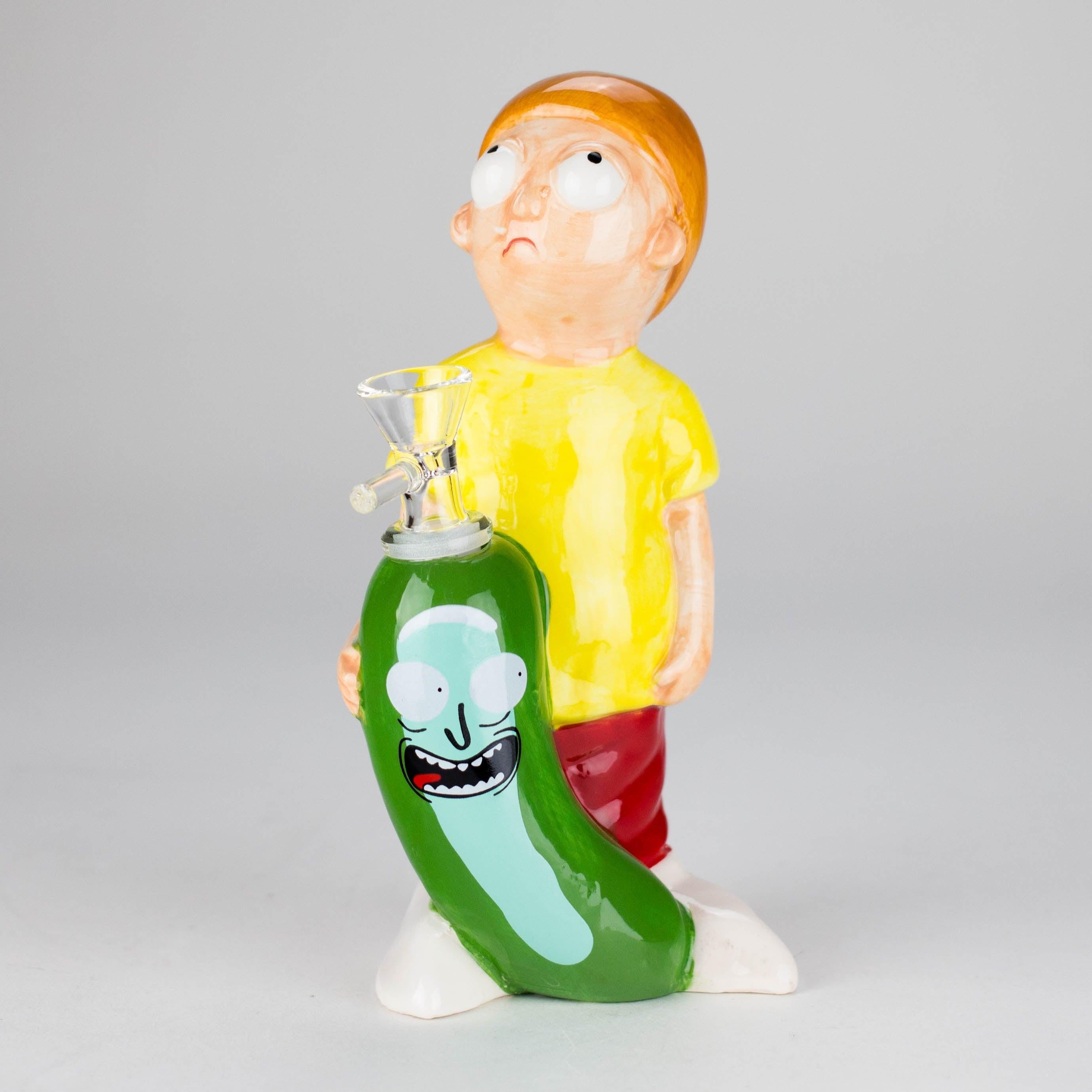 7.75″ Vintage Hippie Boy Ceramic Bong – Cartoon-Inspired Fun Design [ES085WP]