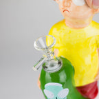 7.75″ Vintage Hippie Boy Ceramic Bong – Cartoon-Inspired Fun Design [ES085WP]
