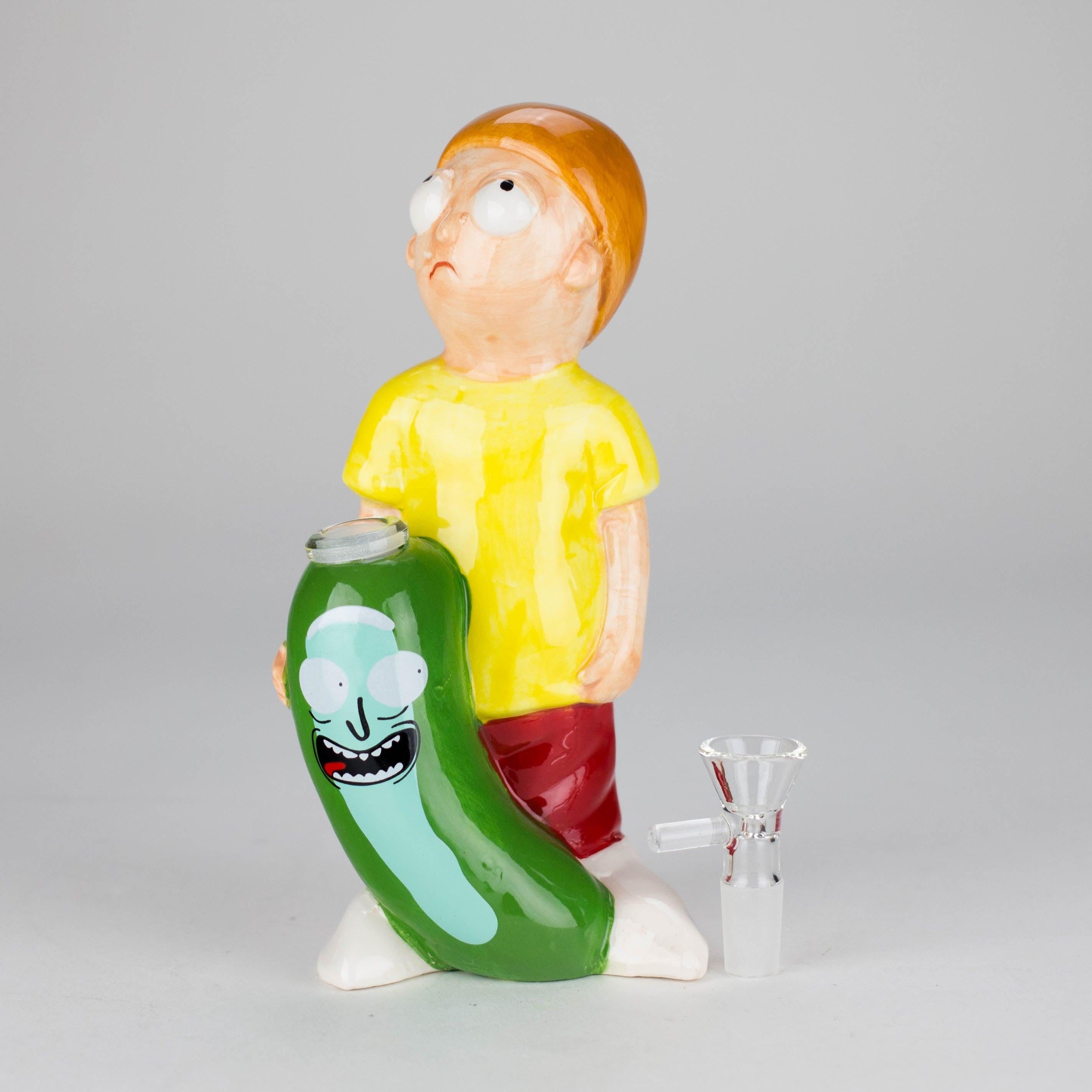 7.75″ Vintage Hippie Boy Ceramic Bong – Cartoon-Inspired Fun Design [ES085WP]