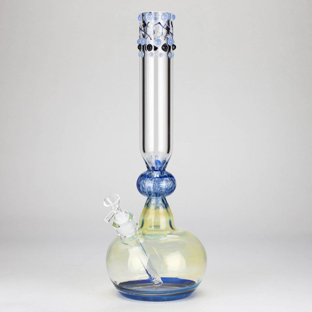 16″ Inside Out Jade Blue Color Tube Glass Bong [C2698]