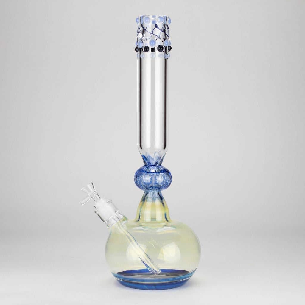 16″ Inside Out Jade Blue Color Tube Glass Bong [C2698]
