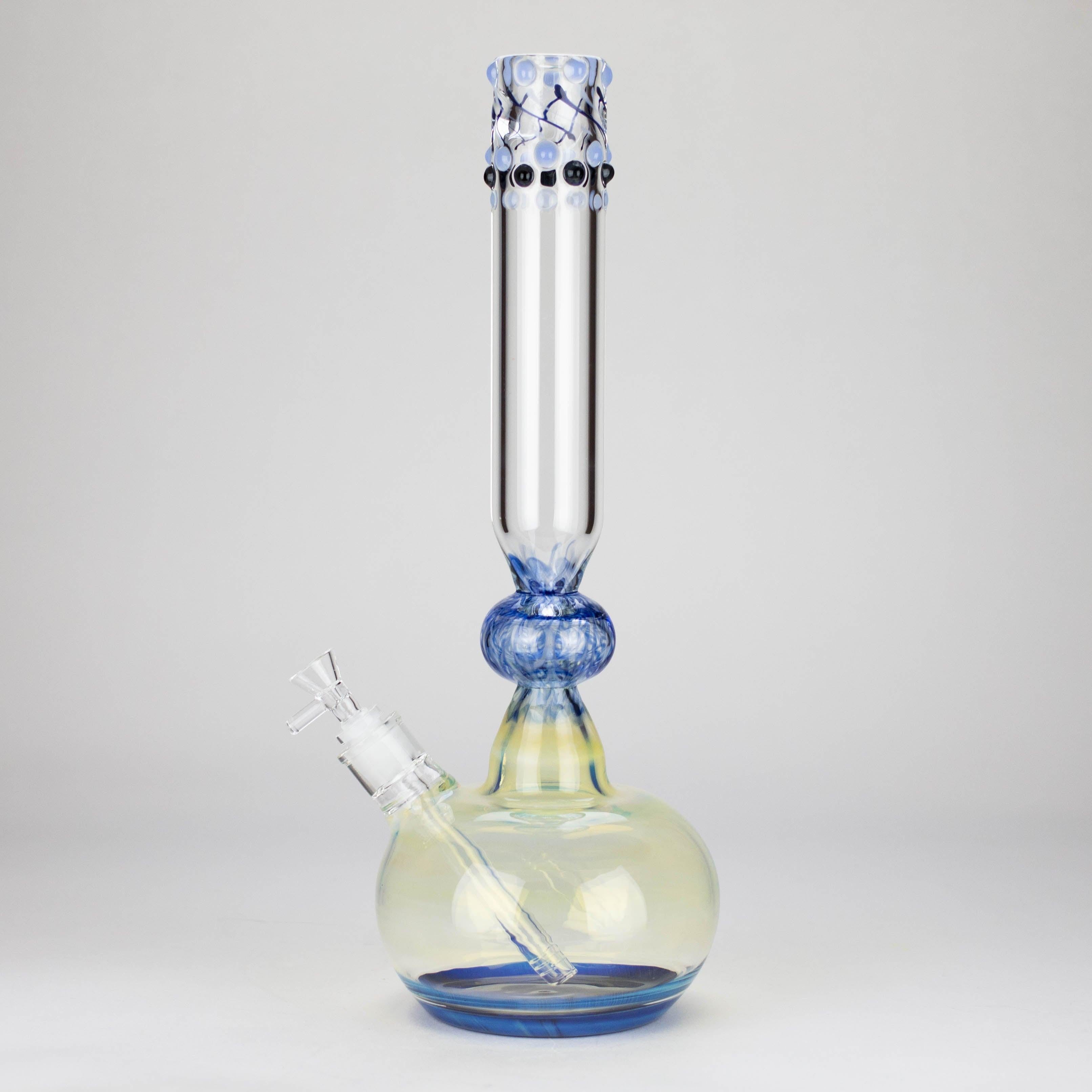 16″ Inside Out Jade Blue Color Tube Glass Bong [C2698]
