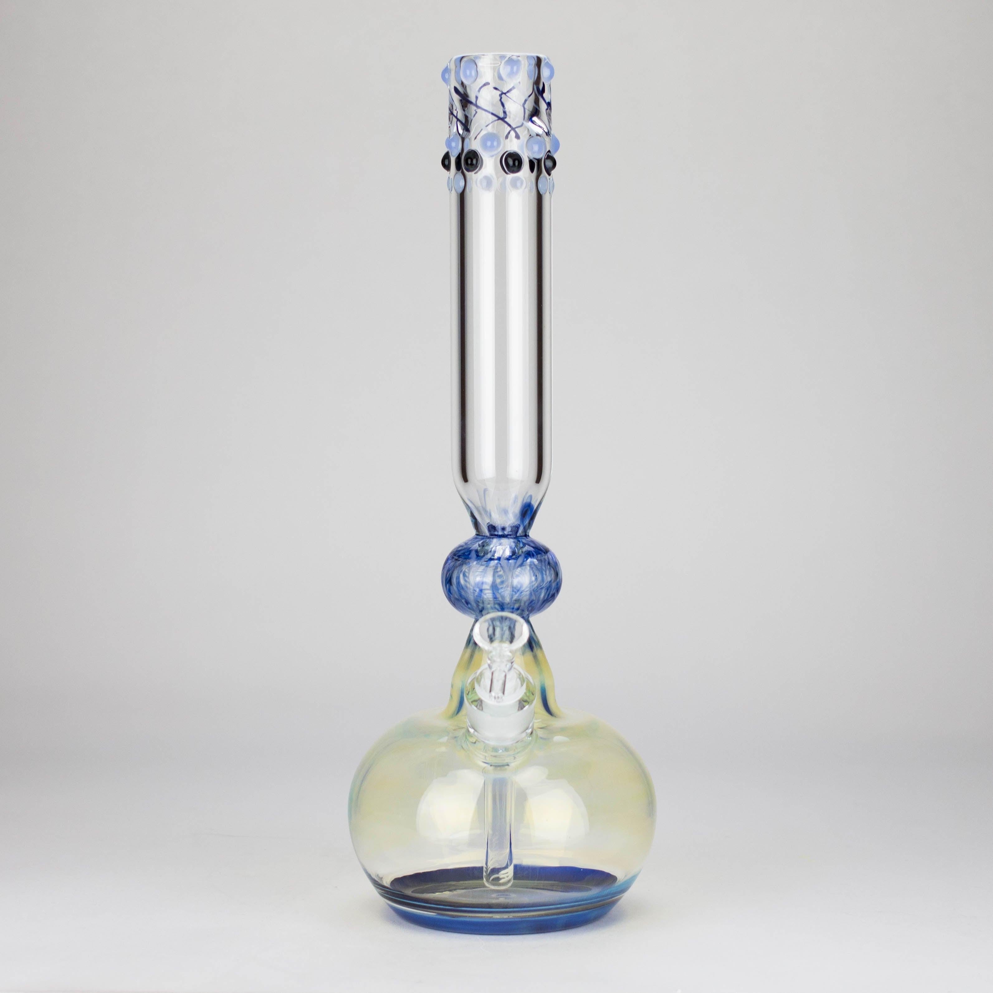 16″ Inside Out Jade Blue Color Tube Glass Bong [C2698]
